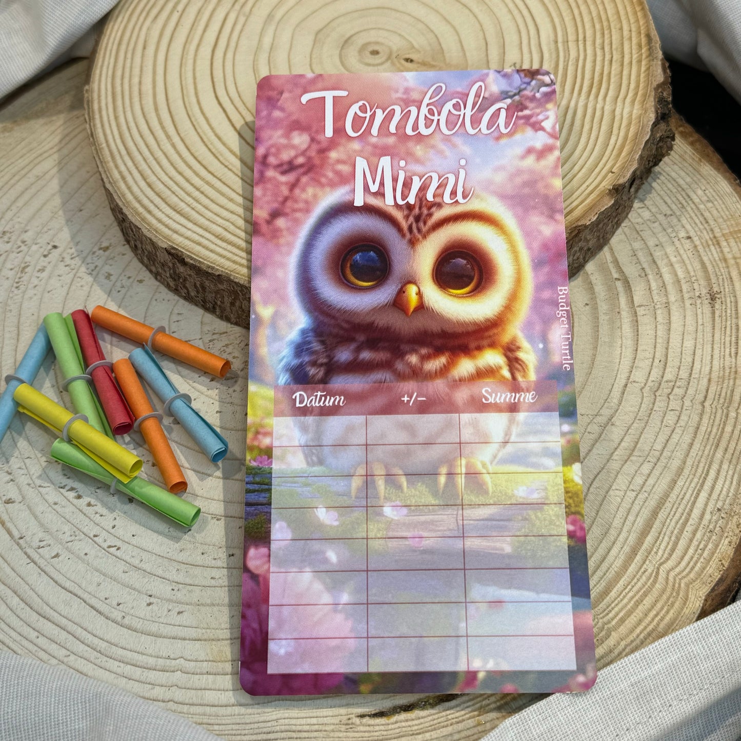 Los-Challenge Eule Mimi // Budgetplanung // Sparchallenge // Challenge mit Tracker und 8 Losen