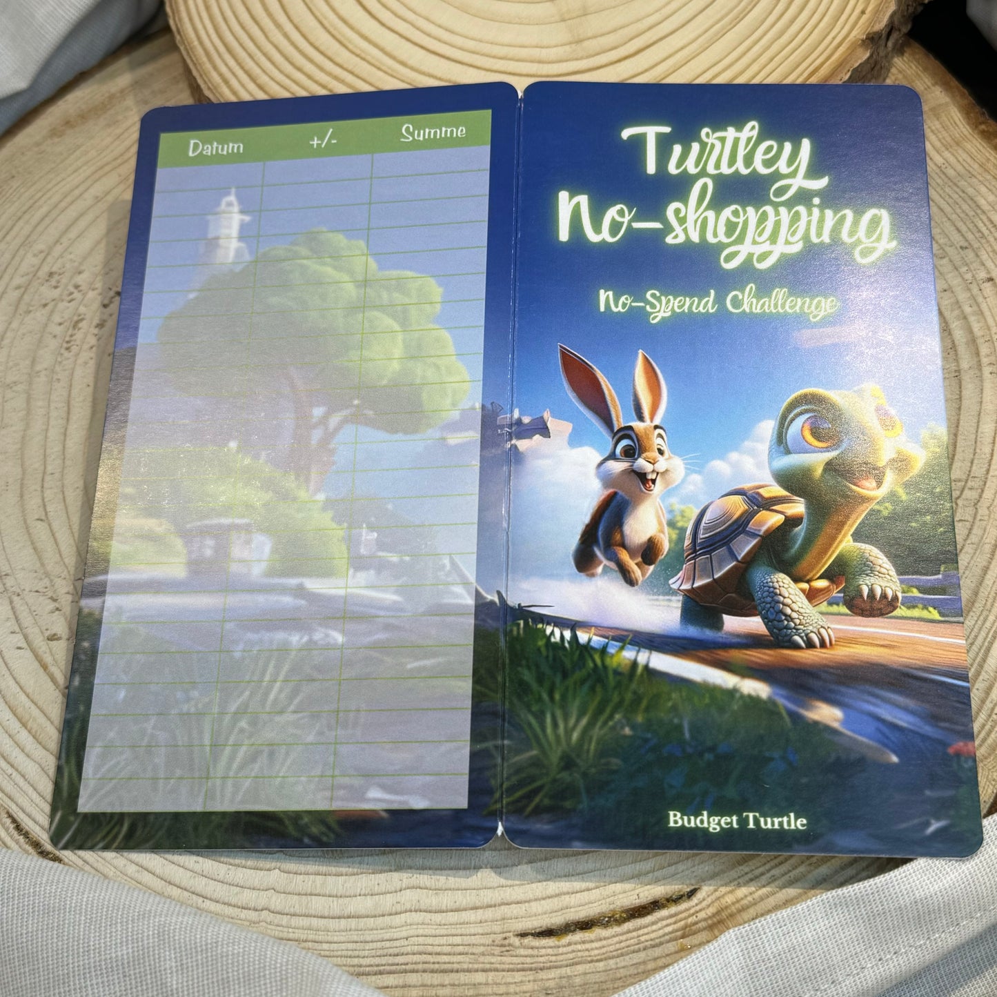 Turtley No Shopping // 2er-Klappkarte // No-Spend Sparchallenge // Challenge mit Tracker (Kopie)