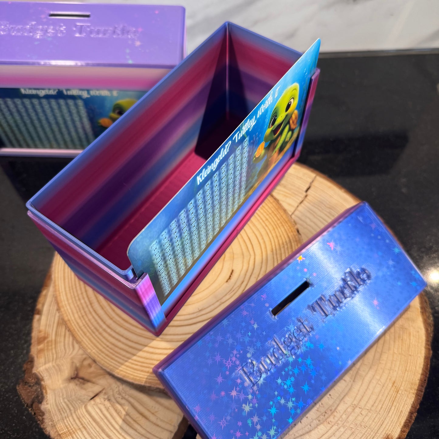 Budget Turtle Sparbox // für A6 Challenges // 3D gedruckte Box // Steckverschluss
