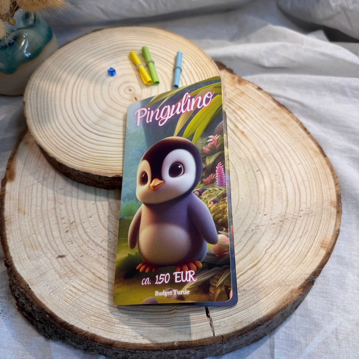 Pingulino // Klappkarte // Sparchallenge mit Würfel und Losen // Challenge mit Tracker