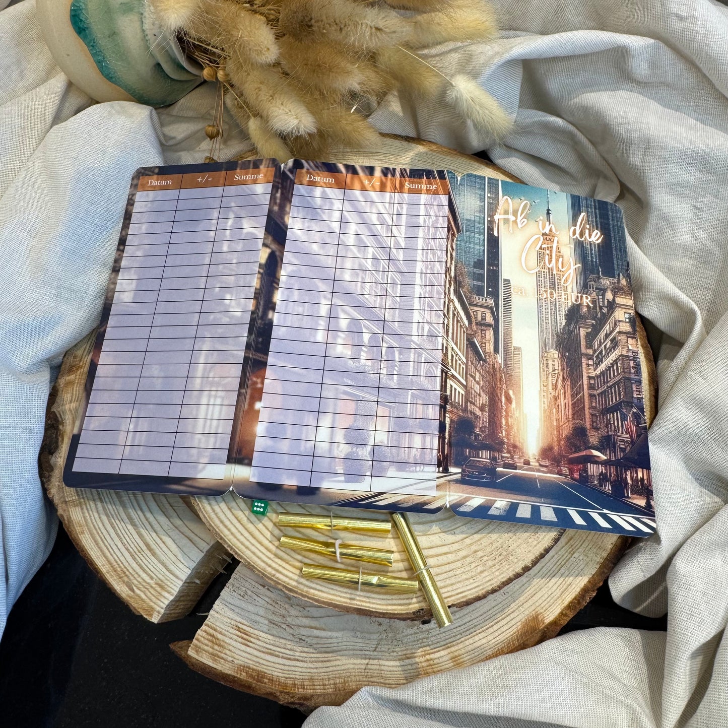 Ab in die City // 3er-Klappkarte // Sparchallenge mit Losen // Challenge mit Tracker