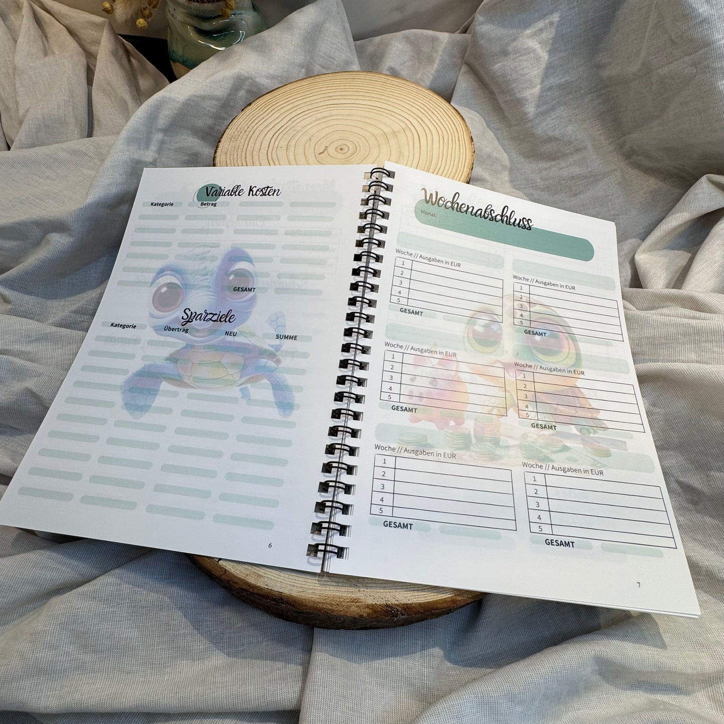 Turtle Budgetplaner DinA5 // Jahresplaner zum Budgetieren // Ringbuch // Umschlagmethode