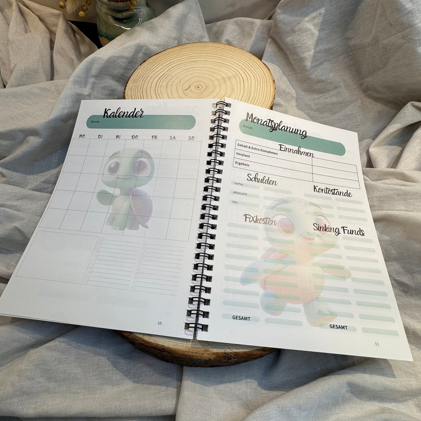 Turtle Budgetplaner DinA5 // Jahresplaner zum Budgetieren // Ringbuch // Umschlagmethode