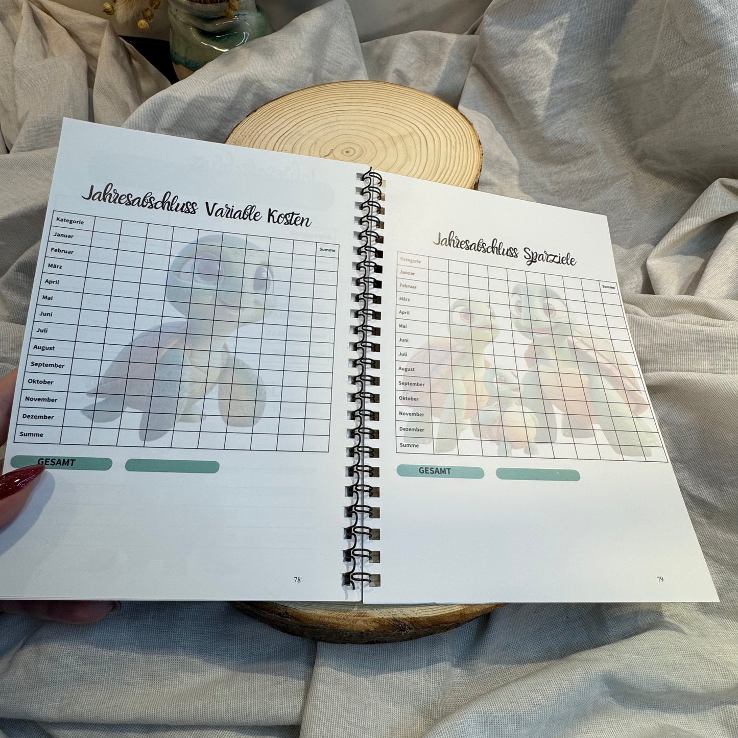 Turtle Budgetplaner DinA5 // Jahresplaner zum Budgetieren // Ringbuch // Umschlagmethode