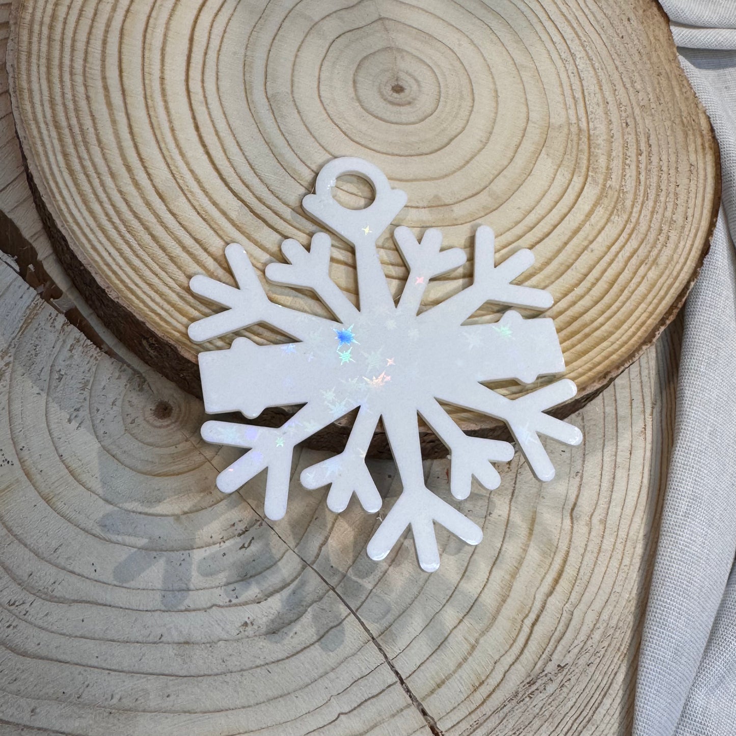 Schneeflockenanhänger // 3D gedruckter Anhänger // personalisierbar