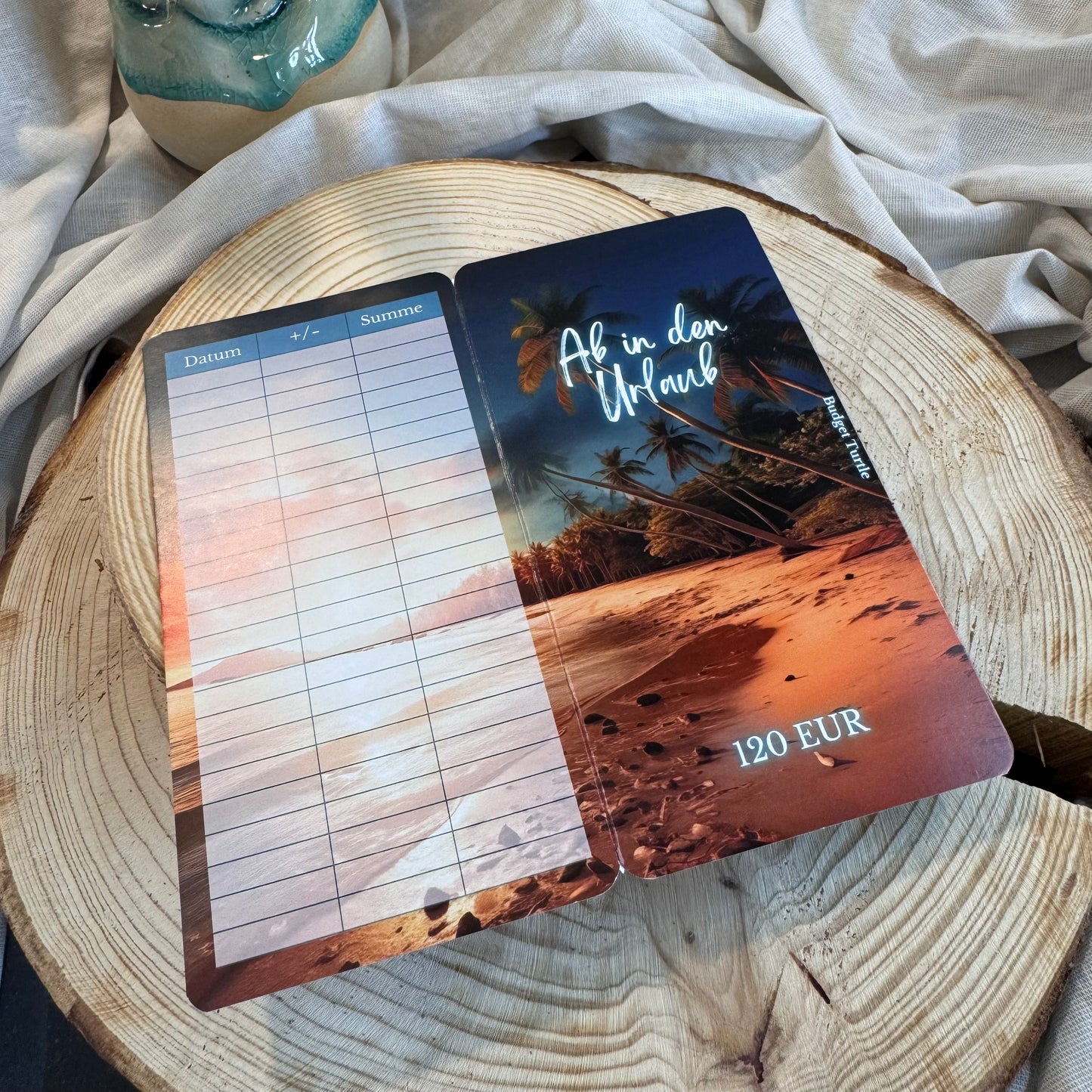 Ab in den Urlaub // 2er-Klappkarte // Sparchallenge // Challenge mit Tracker