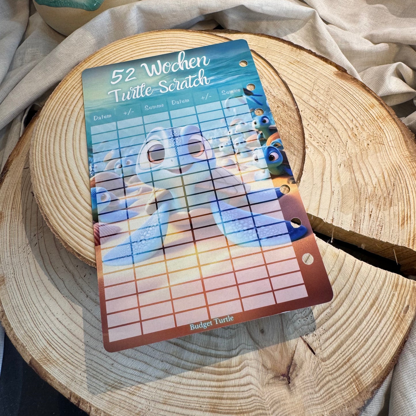 52 Wochen Turtle Scratch // Abheftbare 52 Wochen Rubbel-Challenge // Challenge mit Tracker