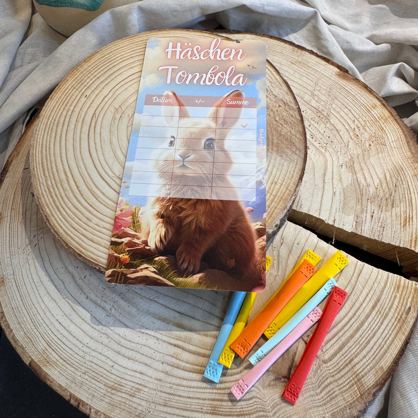 Häschen Tombola // Budgetplanung // Sparchallenge // Challenge mit Tracker und 8 Losen