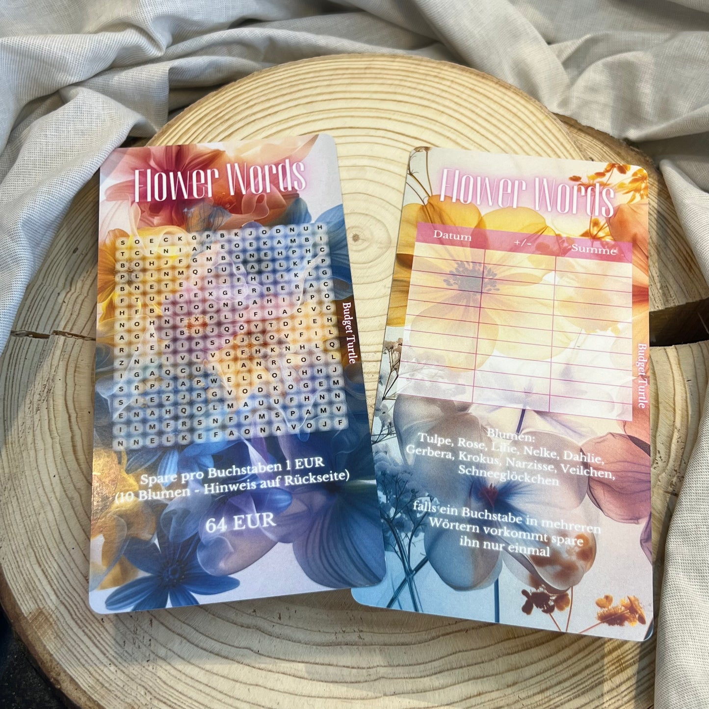 Wortsuche-Challenge Flower Words // Budgetplanung // Sparchallenge// Challenge mit Tracker