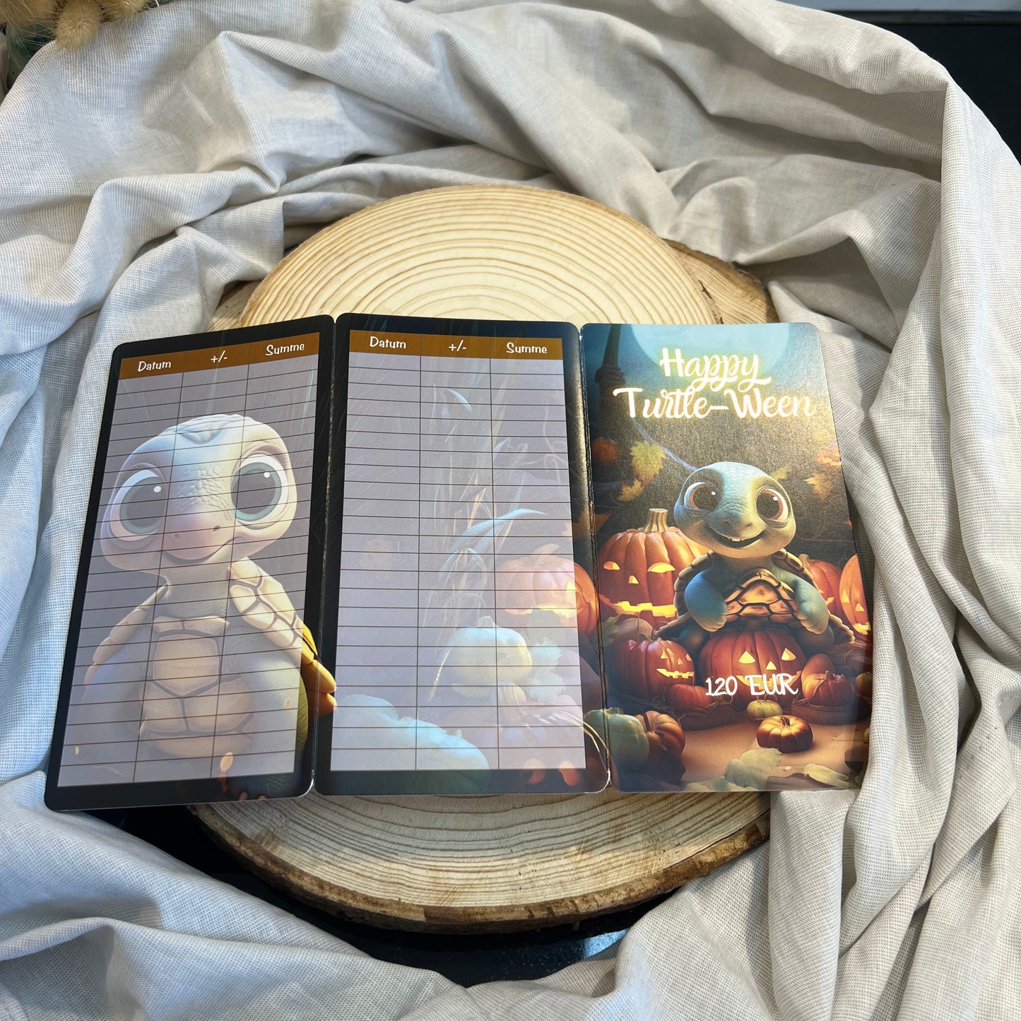 Happy Turtle-Ween // Halloween Sparchallenge // Klappkarte // Sparchallenge mit Rubbelfeldern // Challenge mit Tracker