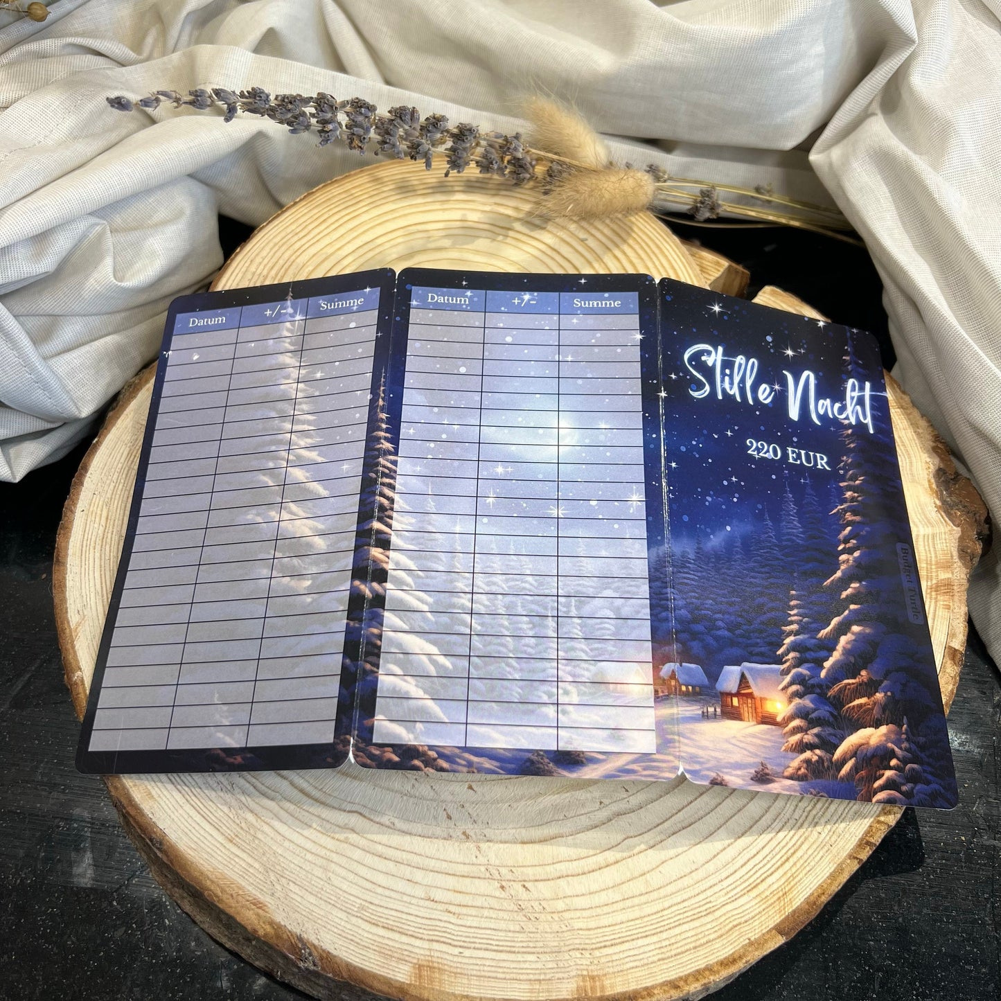 Stille Nacht Klappkarte // Budgetplanung // Sparchallenge // Challenge mit Tracker