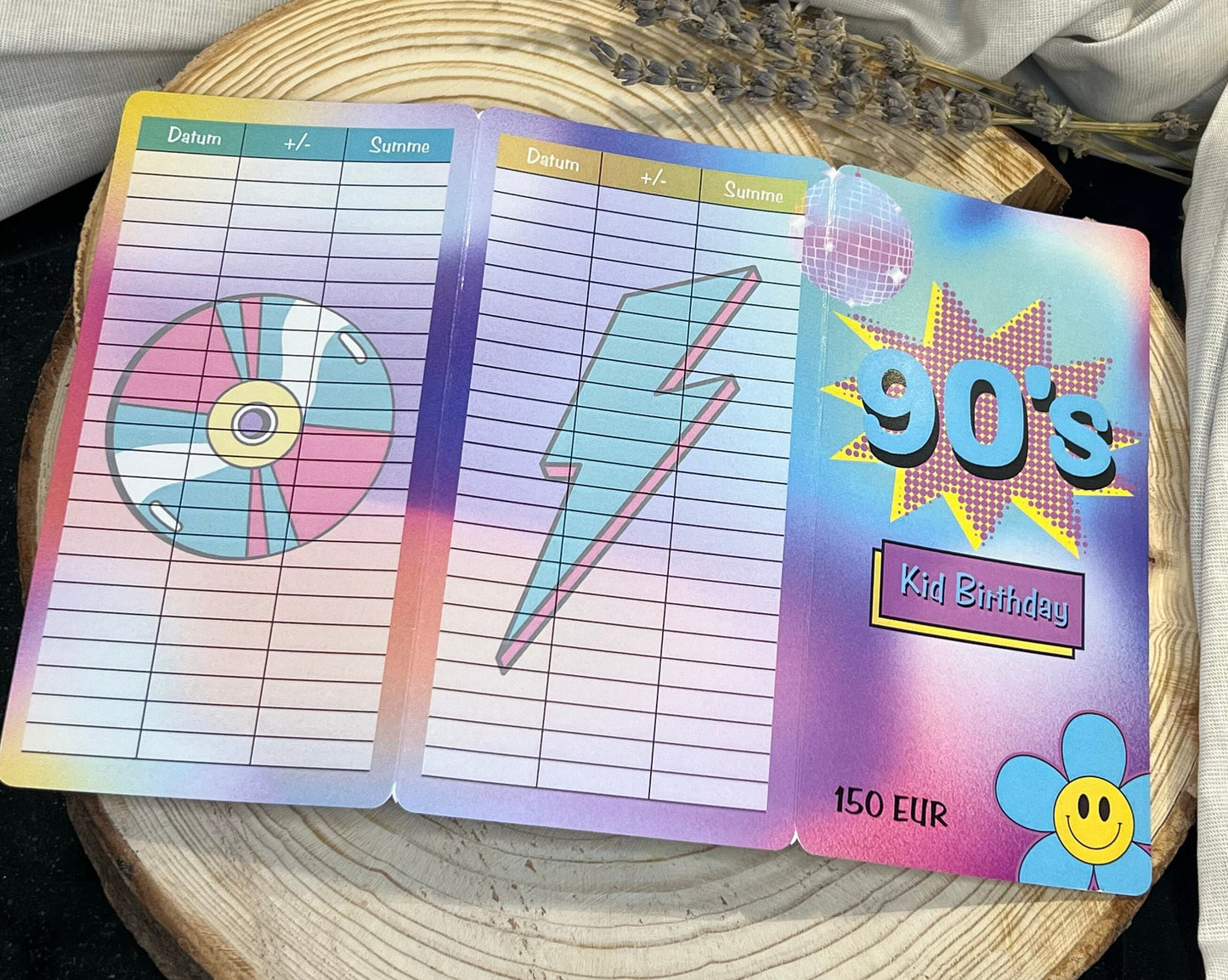 90s Kid Birthday Klappkarte // Geburtstagschallenge // Budgetplanung // Sparchallenge // Challenge mit Tracker