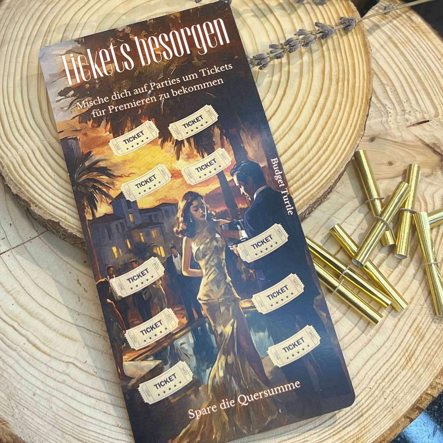 HOLLYWOOD Sparspiel // Rubbel-Spielbrett mit 4 Challenges & Tracker