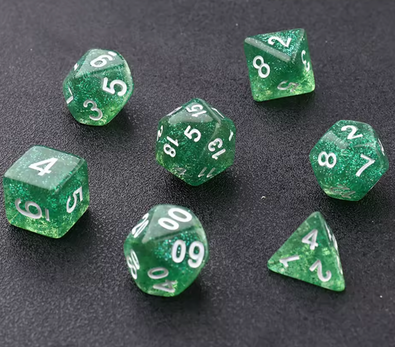 Würfelset // Dice // Würfel Set // 7 Würfel // 20-seitig, 10-seitig, 12-seitig, 8-seitig, 6-seitig, 4-seitig