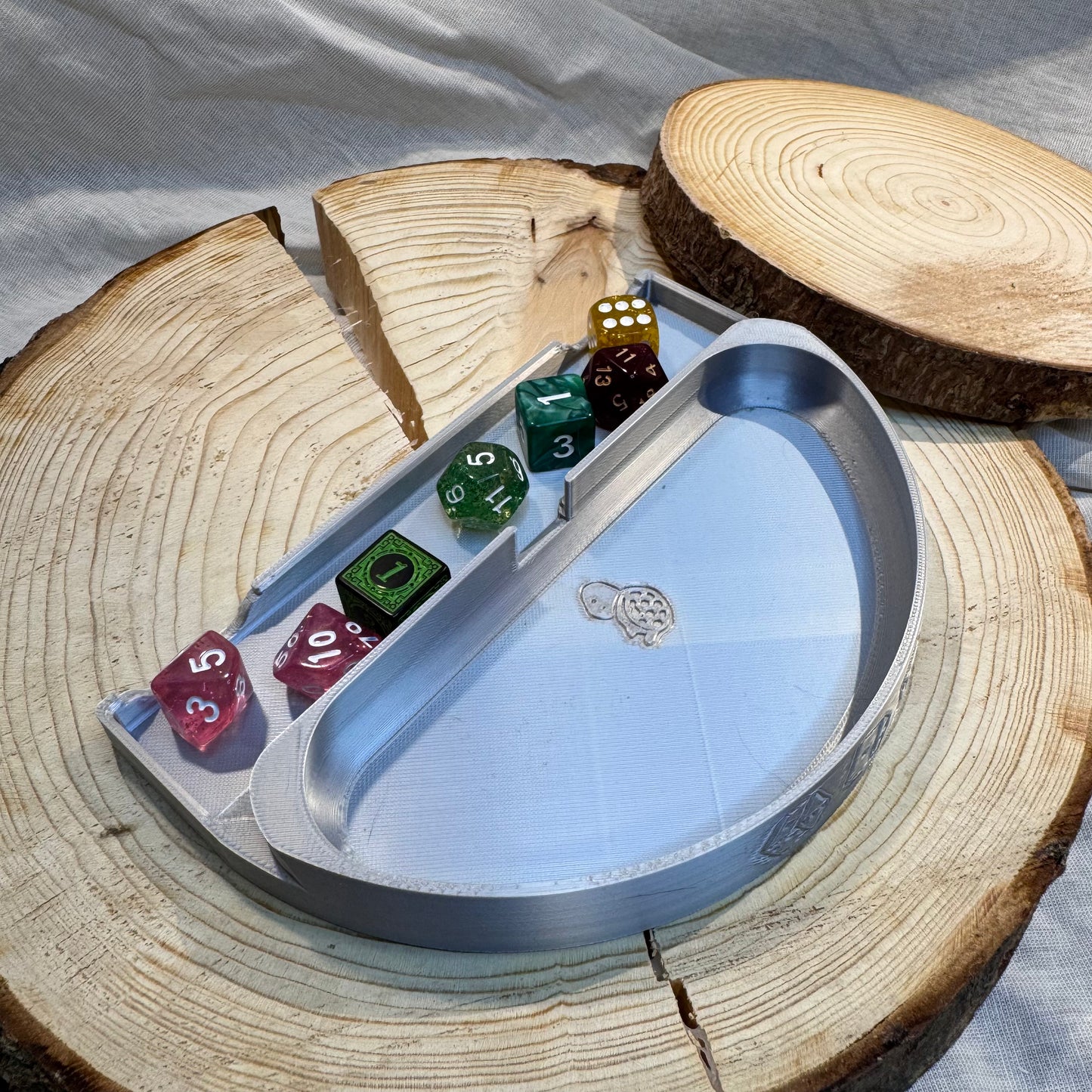 Würfelcase mit optionaler Würfelschale // optional mit 7er Würfelset // 3D gedruckt