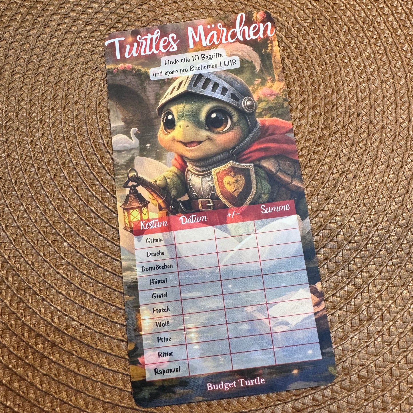 Wortsuche-Challenge Turtles Märchen // Turtle Challenge // Budgetplanung // Sparchallenge// Challenge mit Tracker