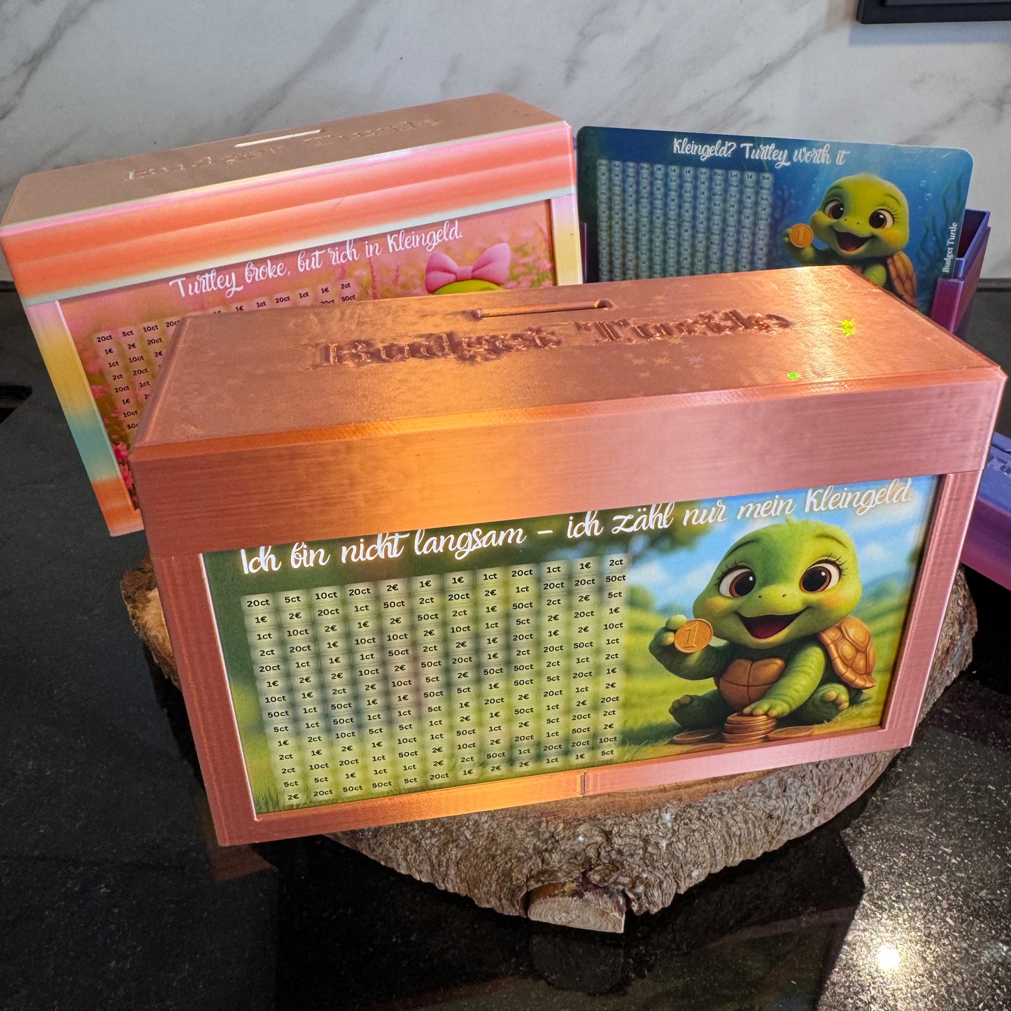 Budget Turtle Sparbox // für A6 Challenges // 3D gedruckte Box // Steckverschluss