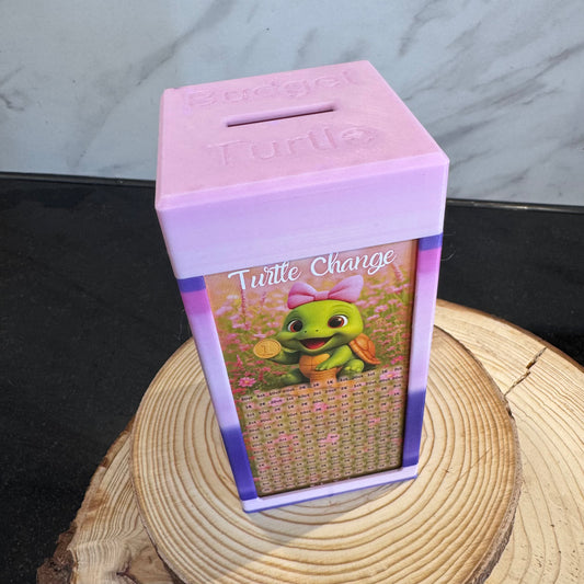 Budget Turtle Sparbox // für A7 Challenges // 3D gedruckte Box // Steckverschluss