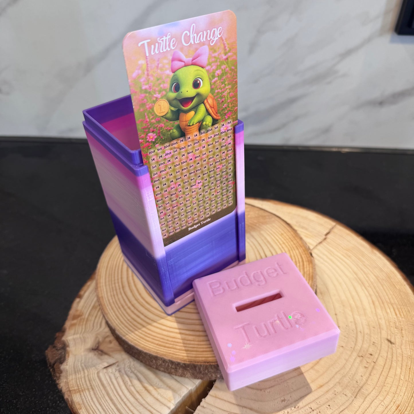 Budget Turtle Sparbox // für A7 Challenges // 3D gedruckte Box // Steckverschluss