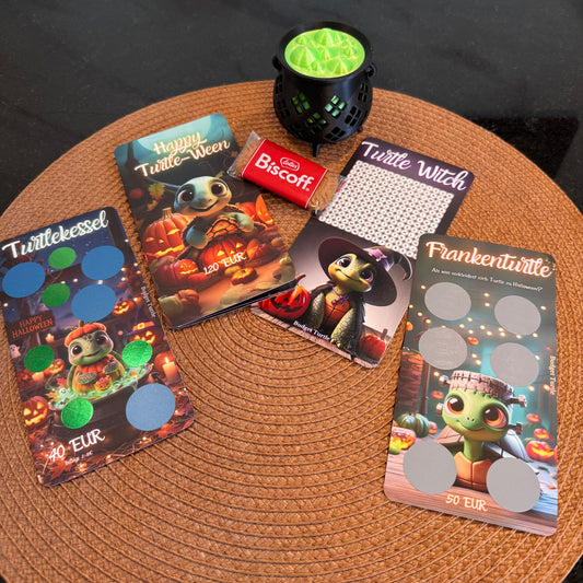 Halloween Bundle - 4 Halloween Turtle Challenges mit leuchtendem Kessel