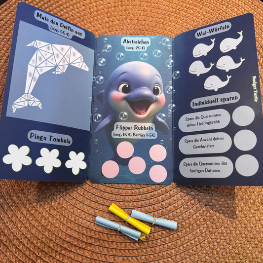 Flipper // Klappkarte // Sparchallenge  mit Würfel und Losen // Challenge mit Tracker