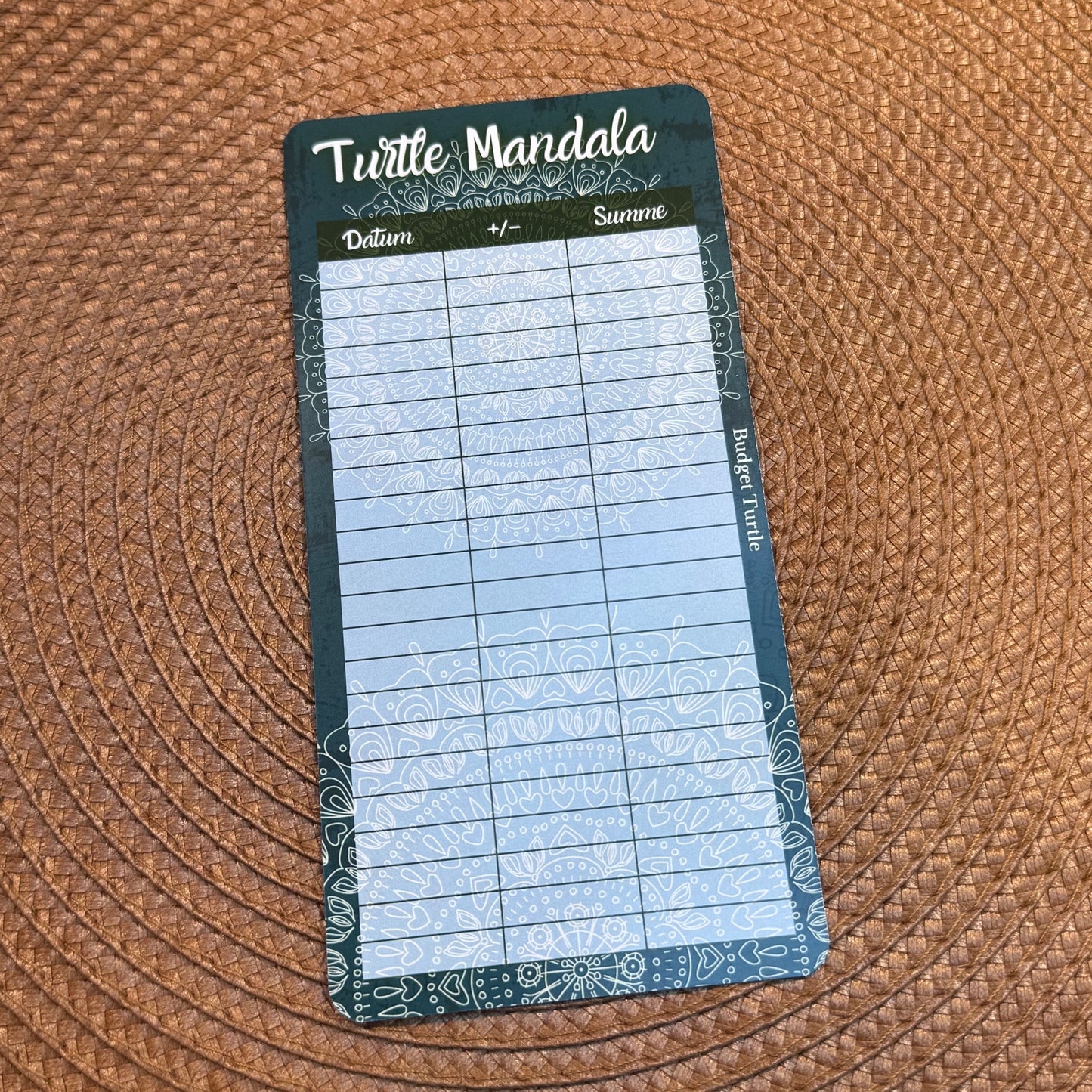 Turtle Mandala // Budgetplanung // Sparchallenge // Challenge mit Tracker