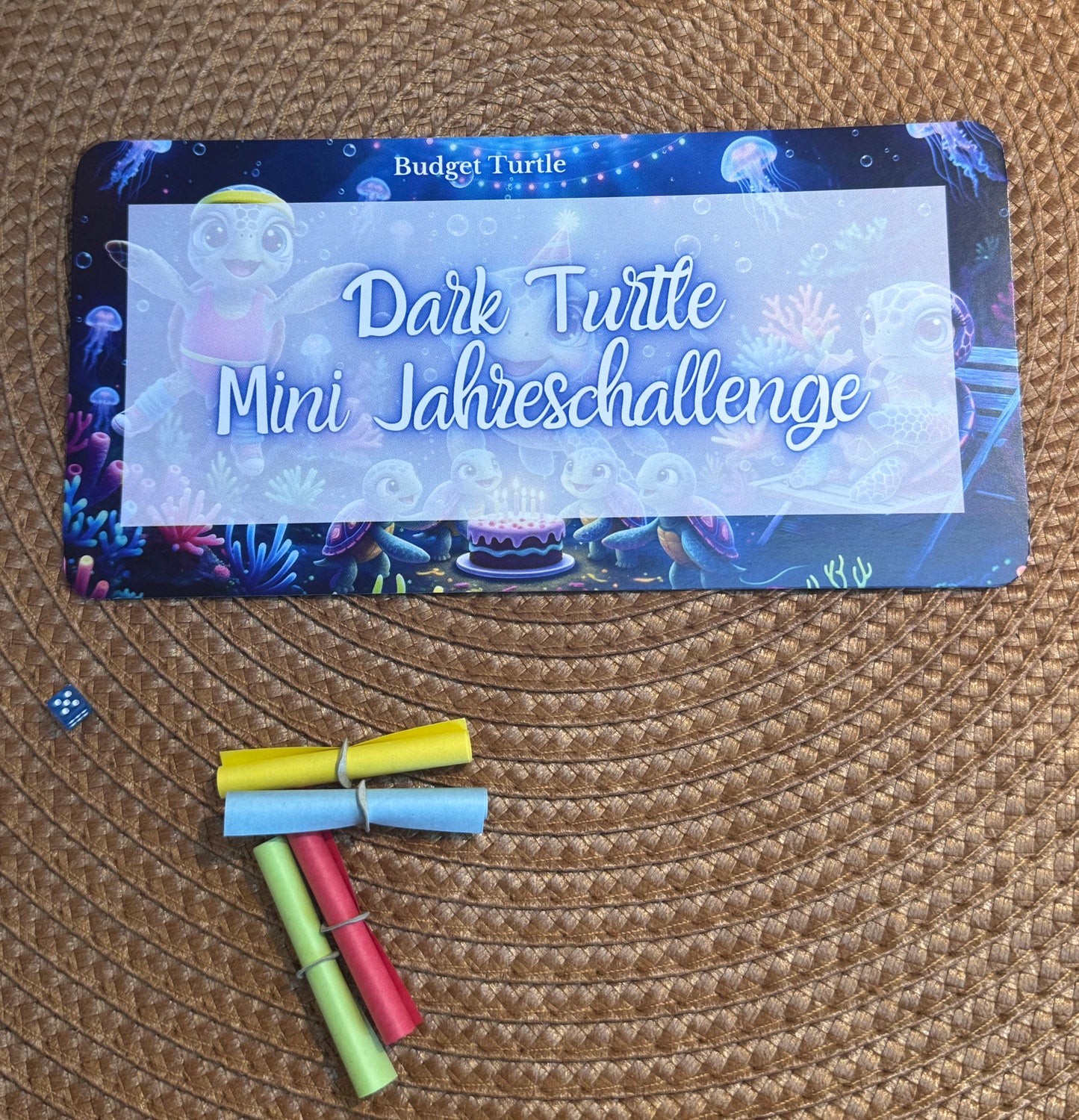 Turtle Mini Annual Challenge // Turtle Savings Challenge // with dice, tickets, dashboard and tracker