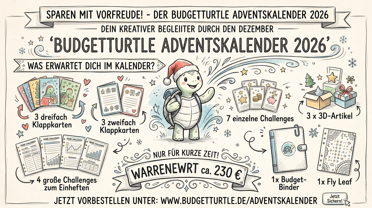 NEU Budget Turtle Adventskalender 2026