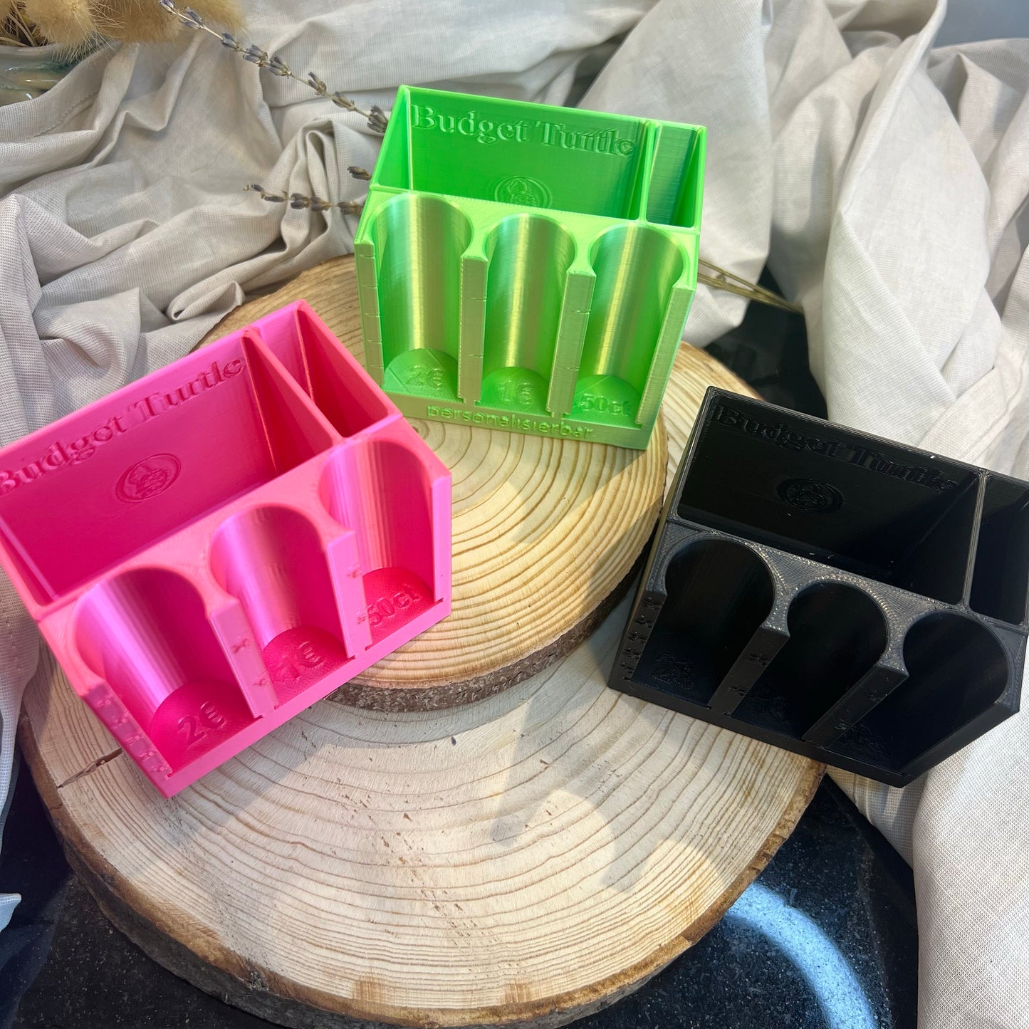 Coin holder // Coin and pen holder // 3D printed (customizable)