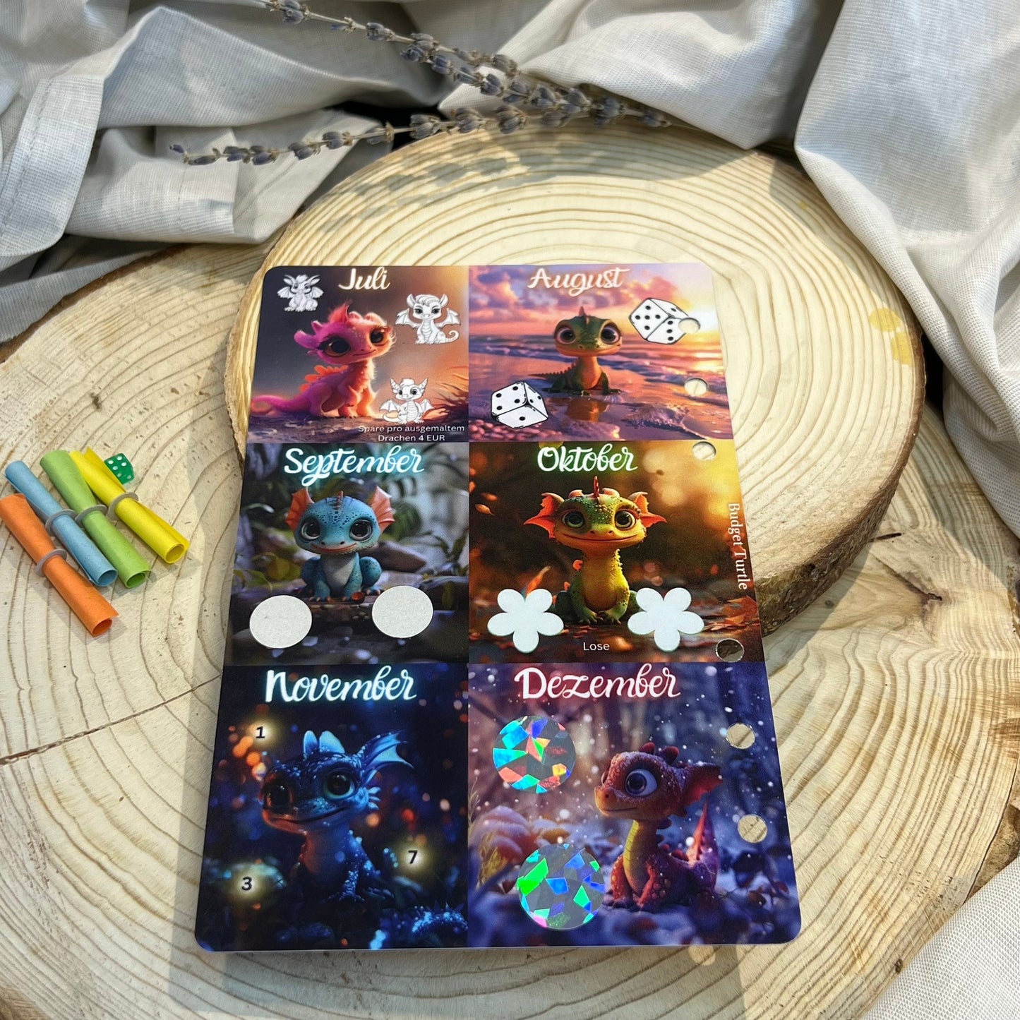 Drachen Mini Jahreschallenge // Sparchallenge mit 3D Drachenei-Spardöschen // mit Würfel, Lose, Dashboard, Tracker und Drachenei